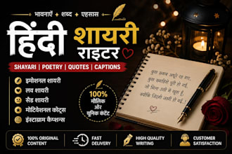 write emotional hindi shayari, quotes and instagram captions