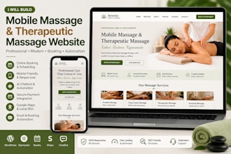 build mobile massage website therapeutic massage, online massage booking website