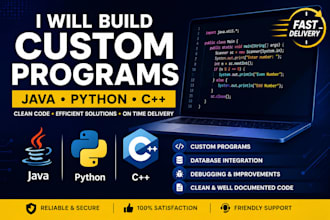 build custom java python or cpp programs