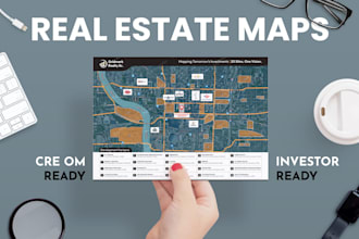 design aerial location maps for commercial real estate cre om