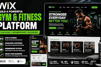 build wix gym website, fitness coaching and membership booking site