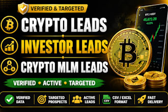 provide targeted crypto leads, investor leads and crypto MLM leads