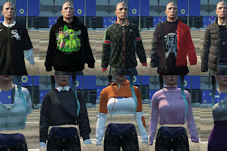 develop fivem custom ped , fivem clothing, custom tattoo, chain, fivem mlo, map