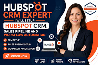 setup hubspot CRM, sales pipeline and workflow automation
