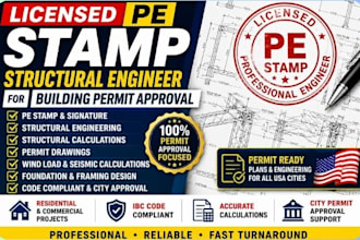 pe stamp, structural engineering, permit drawings for building permit approval