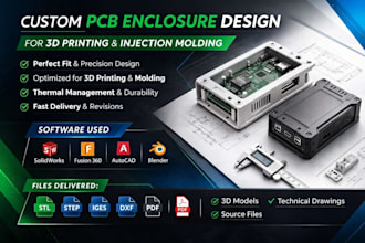 design custom pcb enclosure or electronics case for 3d printing