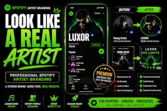 design professional spotify artist branding and music visuals
