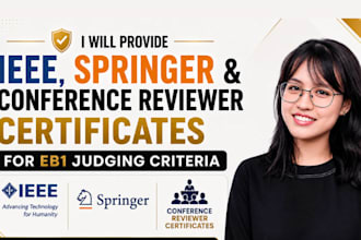 provide ieee peer review, ieee conference certificate for eb1