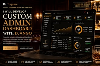 develop a custom admin dashboard with django