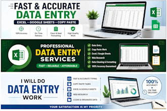 do fast and accurate data entry, typing and copy paste work