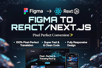 convert figma to react js or next js  pixel perfect design