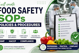 create food safety sops, policies and procedures