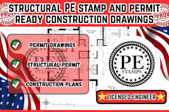 provide structural pe stamp and permit ready construction drawings USA