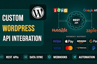 do rest api integration in wordpress website and payment gateway integration