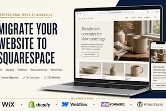 migrate wix, shopify, wordpress website to squarespace