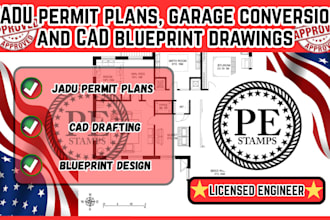 design jadu permit plans, garage conversion and cad blueprint drawings