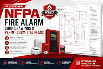 draft nfpa fire alarm shop drawings and permit submittal plans