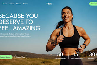 design or redesign yoga, fitness wix website, gym instructor coaching website
