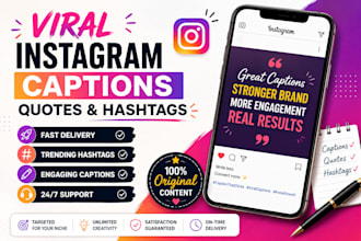 write viral instagram reels captions, quotes and hashtags