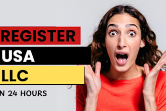 register your usa llc registration, llc formation with ein in 24 hours