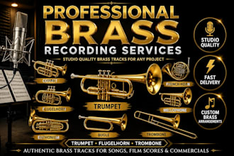 record professional trumpet, cornet, flugelhorn and brass tracks