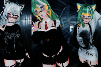create custom vrchat avatar, vtuber model, furry and anime 3d character