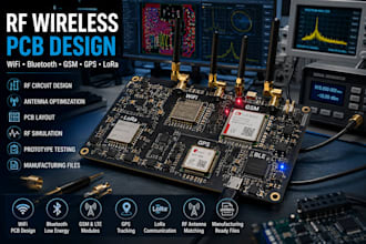 do rf wireless pcb design for wifi bluetooth GSM gps and lora devices
