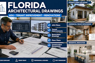 do florida architectural drawings for adu or tenant improvement or renovations