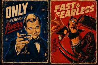 create a vintage retro poster for you