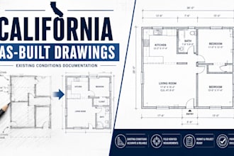 create california as built drawings for permit and renovation