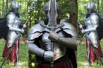 create custom cosplay creation 3d wearable anime armor dark knight fantasy props