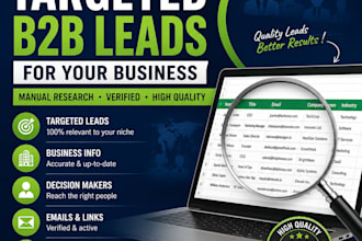 generate targeted b2b leads for your business using manual research