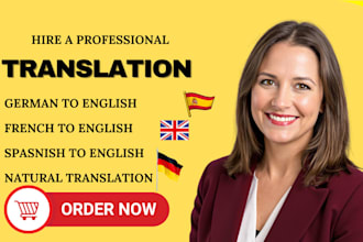 translate spanish to english french and italian books novel with native fluency