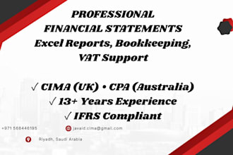 bookkeeping, financial statements and accounting reports