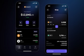 develop crypto portfolio tracker app, live market data for ios android and web