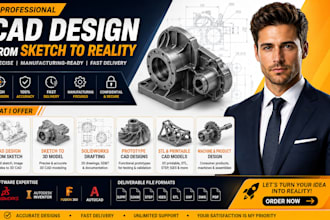 cad design from sketch, sketch to 3d model, solidworks drafting prototype cads