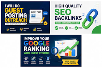 do guest posting outreach and build high quality backlinks