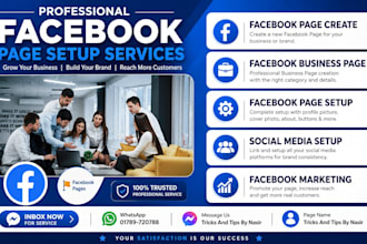 professional facebook page creation and setup service