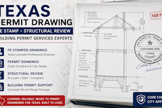 texas permit drawing pe stamp structural review building permit services experts