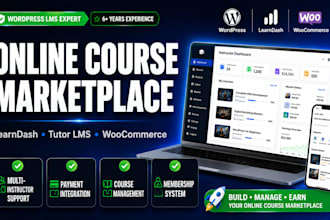 build an online course marketplace website with learndash or tutor lms