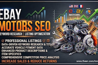 do ebay motors SEO, keyword research, listing optimization
