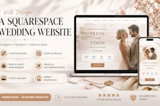design squarespace wedding website