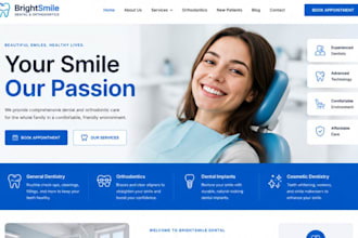 design wix dental med website dentist oral surgeon orthodonist clinic website