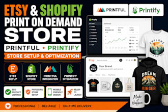 etsy shopify print on demand printful printify etsy pod shopify print on demand