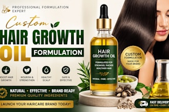 create custom natural hair growth oil formulation for your brand