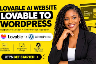 design responsive lovable ai website development, lovable to wordpress website