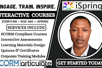 create interactive elearning course using ispring, scorm, storyline and rise 360