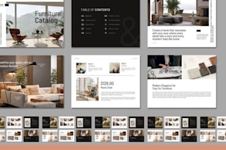 design product catalog lookbook for kitchen cabinet companies bedroom furniture