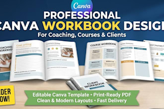 design a professional coaching workbook and course workbook