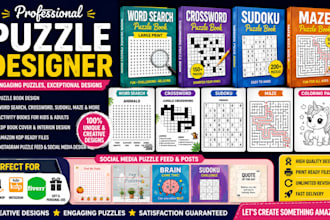 design puzzle book cover word search puzzle and activity book designs for amazon